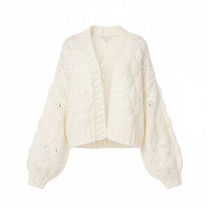 Edikted NWOT Handmade Chunky Knit Cardigan Cream